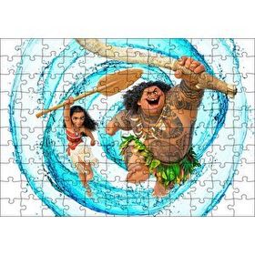 Cakapuzzle Moana Ve Maui Su Girdabı Görseli 120 Parça Ahşap Puzzle