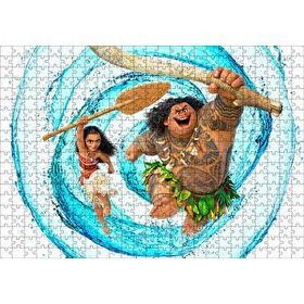 Cakapuzzle Moana Ve Maui Su Girdabı Görseli 120 Parça Ahşap Puzzle