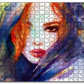 Cakapuzzle Modern Sanat Başı Örtülü Kadın Mdf 1000 Parça Puzzle