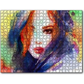 Cakapuzzle Modern Sanat Başı Örtülü Kadın Mdf 1000 Parça Puzzle