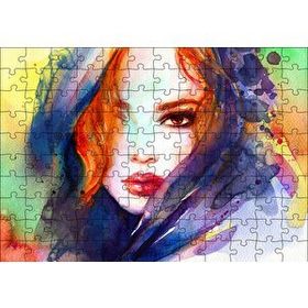 Cakapuzzle Modern Sanat Başı Örtülü Kadın Mdf 120 Parça Puzzle