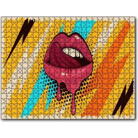Cakapuzzle Modern Sanat Boyama Kadın Dudakları 255 Parça Puzzle