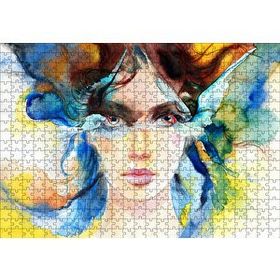 Cakapuzzle Modern Sanat Göz Bebegindeki Kuşlar 120 Parça Ahşap Puzzle