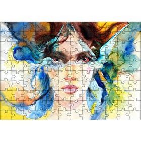 Cakapuzzle Modern Sanat Göz Bebegindeki Kuşlar 120 Parça Ahşap Puzzle