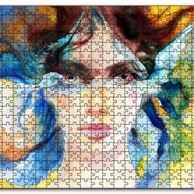 Cakapuzzle Modern Sanat Göz Bebegindeki Kuşlar Mdf 1000 Parça Puzzle