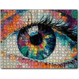 Cakapuzzle Modern Sanat Renli Boyama Kadın Gözü 500 Parça Puzzle