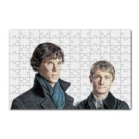 Cakapuzzle Modern Sherlock Holmes ve Dr Watson 120 Parça Ahşap Puzzle
