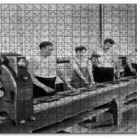 Cakapuzzle Modern Zamanlarda Charlie Chaplin Mdf 120 Parça Puzzle