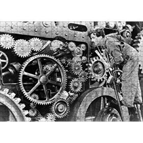 Cakapuzzle Modern Zamanlarda Charlie Chaplin2 120 Parça Ahşap Puzzle