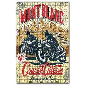 Cakapuzzle Mont Blanc Motorsiklet Hız Yarışı Görseli Ahşap 500 Parça Puzzle