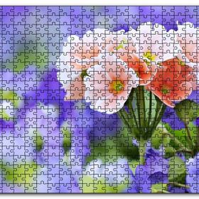 Cakapuzzle Mor Bahçenin Ortasında Güzel Portakal Çiçekleri Mdf 120 Parça Puzzle