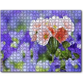 Cakapuzzle Mor Bahçenin Ortasında Güzel Portakal Çiçekleri Mdf 120 Parça Puzzle