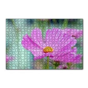 Cakapuzzle Mor Kosmeya Çiçekler Görseli 120 Parça Ahşap Puzzle