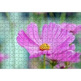 Cakapuzzle Mor Kosmeya Çiçekler Görseli 120 Parça Ahşap Puzzle