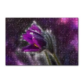 Cakapuzzle Mor Papatya Yağmur Damlaları ve Güneş Işığı 120 Parça Puzzle