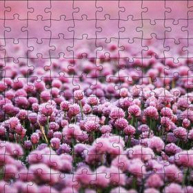 Cakapuzzle Mor Renkli Tomurcuk Çiçekler 120 Parça Ahşap Puzzle
