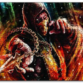 Cakapuzzle Mortal Kombat X Scorpion Mdf 1000 Parça Puzzle