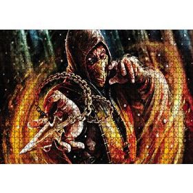 Cakapuzzle Mortal Kombat X Scorpion Mdf 1000 Parça Puzzle