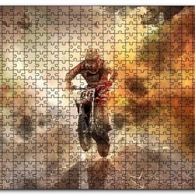 Cakapuzzle Motokros Helikopterler ve Kızıl Dumanlar Mdf 120 Parça Puzzle