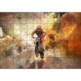 Cakapuzzle Motokros Helikopterler ve Kızıl Dumanlar Mdf 120 Parça Puzzle