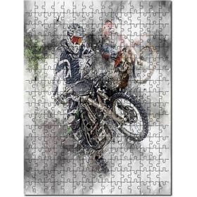 Cakapuzzle Motokros Spor Motosikletler Görseli Mdf 120 Parça Puzzle