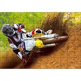 Cakapuzzle Motokros Spor Yarışı Anları 120 Parça Ahşap Puzzle