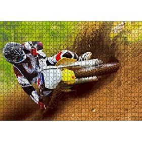 Cakapuzzle Motokros Spor Yarışı Anları Mdf 1000 Parça Puzzle
