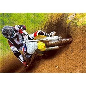 Cakapuzzle Motokros Spor Yarışı Anları Mdf 500 Parça Puzzle