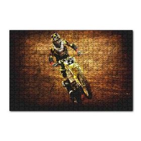 Cakapuzzle Motokros Vintage Tarzı Görsel 120 Parça Ahşap Puzzle