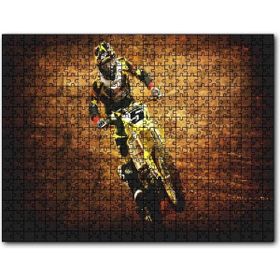 Cakapuzzle Motokros Vintage Tarzı Görsel Mdf 120 Parça Puzzle