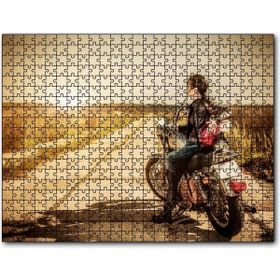 Cakapuzzle Motorcu Gezgin Kız Görseli 255 Parça Puzzle