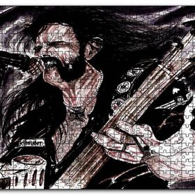 Cakapuzzle Motörhead Elektrogitar Karikatürize Çizim Mdf 120 Parça Puzzle
