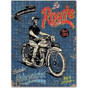 Cakapuzzle Motorsiklet Turları Afişi Görseli Ahşap 500 Parça Puzzle