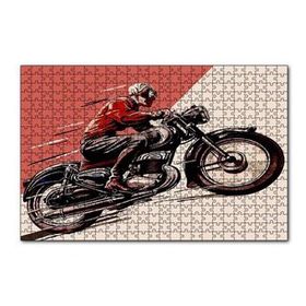Cakapuzzle Motosiklet Ve Sürücüsü Eksizi Görseli 120 Parça Ahşap Puzzle