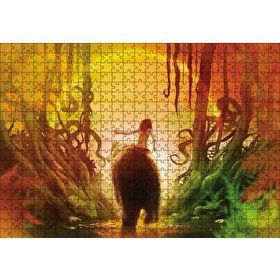 Cakapuzzle Mowgli Orman Çocuğu ve Ayı Görsel 120 Parça Ahşap Puzzle