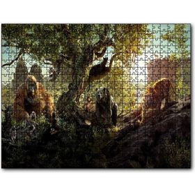 Cakapuzzle Mowgli Shere Kan Bagheera King Ahşap 1000 Parça Puzzle