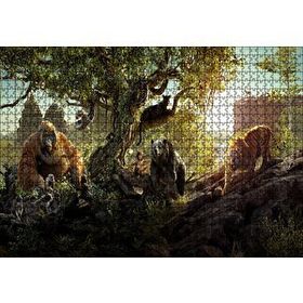 Cakapuzzle Mowgli Shere Kan Bagheera King Ahşap 1000 Parça Puzzle