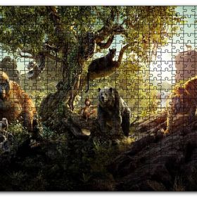 Cakapuzzle Mowgli Shere Kan Bagheera King Mdf 120 Parça Puzzle