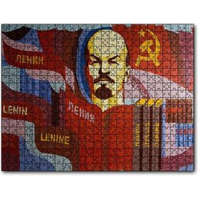 Cakapuzzle Mozaik Lenin ve Orak Çekiç Mdf 500 Parça Puzzle