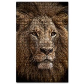 Cakapuzzle Muhteşem Erkek Aslan Yakın Çekim Ahşap 1000 Parça Puzzle