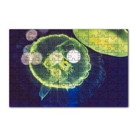 Cakapuzzle Muhteşem Güzellikte Mavi Yeşil Denizanası 120 Parça Ahşap Puzzle