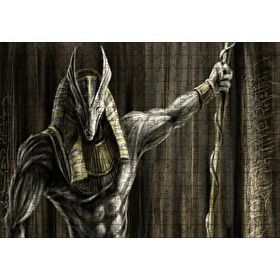 Cakapuzzle Muhteşem Kaslarıyla Anubis ve Asası 120 Parça Ahşap Puzzle