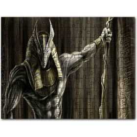 Cakapuzzle Muhteşem Kaslarıyla Anubis ve Asası Mdf 1000 Parça Puzzle