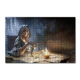 Cakapuzzle Mum Işığında Büyü Yapan Cadı 255 Parça Puzzle