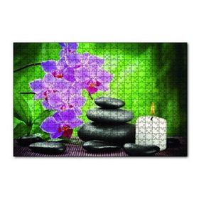 Cakapuzzle Mum Taşlar Çiçek Görseli 120 Parça Ahşap Puzzle