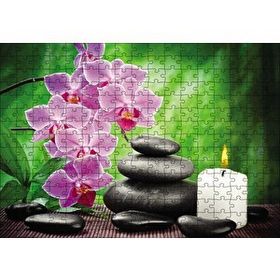 Cakapuzzle Mum Taşlar Çiçek Görseli 120 Parça Ahşap Puzzle