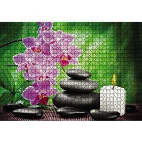 Cakapuzzle Mum Taşlar Çiçek Görseli 120 Parça Ahşap Puzzle