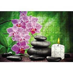 Cakapuzzle Mum Taşlar Çiçek Görseli Mdf 120 Parça Puzzle