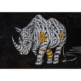 Cakapuzzle Mumya Gergedan Duvar Boyama 120 Parça Ahşap Puzzle