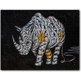 Cakapuzzle Mumya Gergedan Duvar Boyama 255 Parça Puzzle